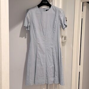 Linen blend blue theory dress